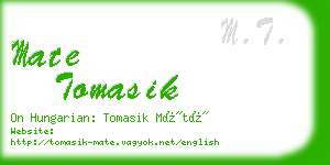 mate tomasik business card